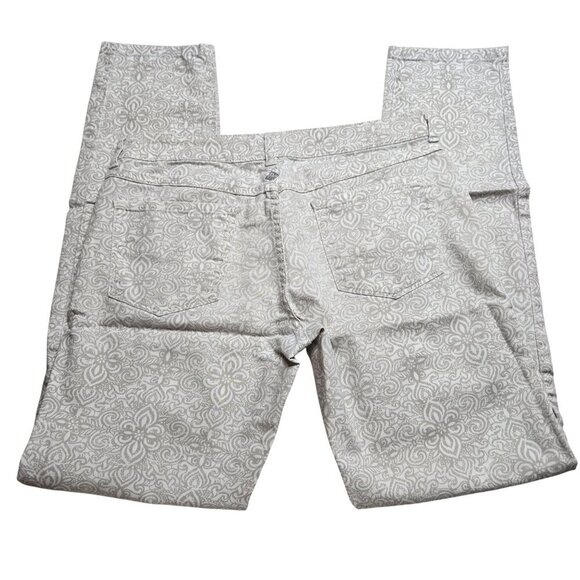 Prana Kara Jeans Womens Size 6 Patterned Beige Gray Lowrise Slim Leg Outdoor - Picture 2 of 12